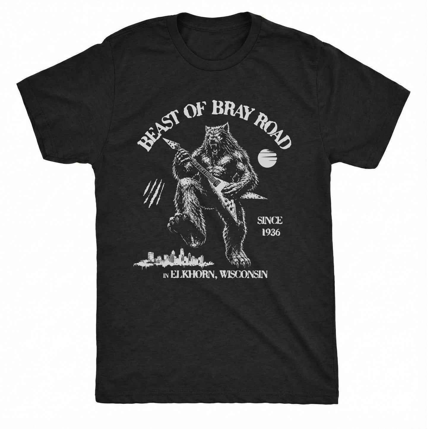 Bray Road Tee Black Mockup