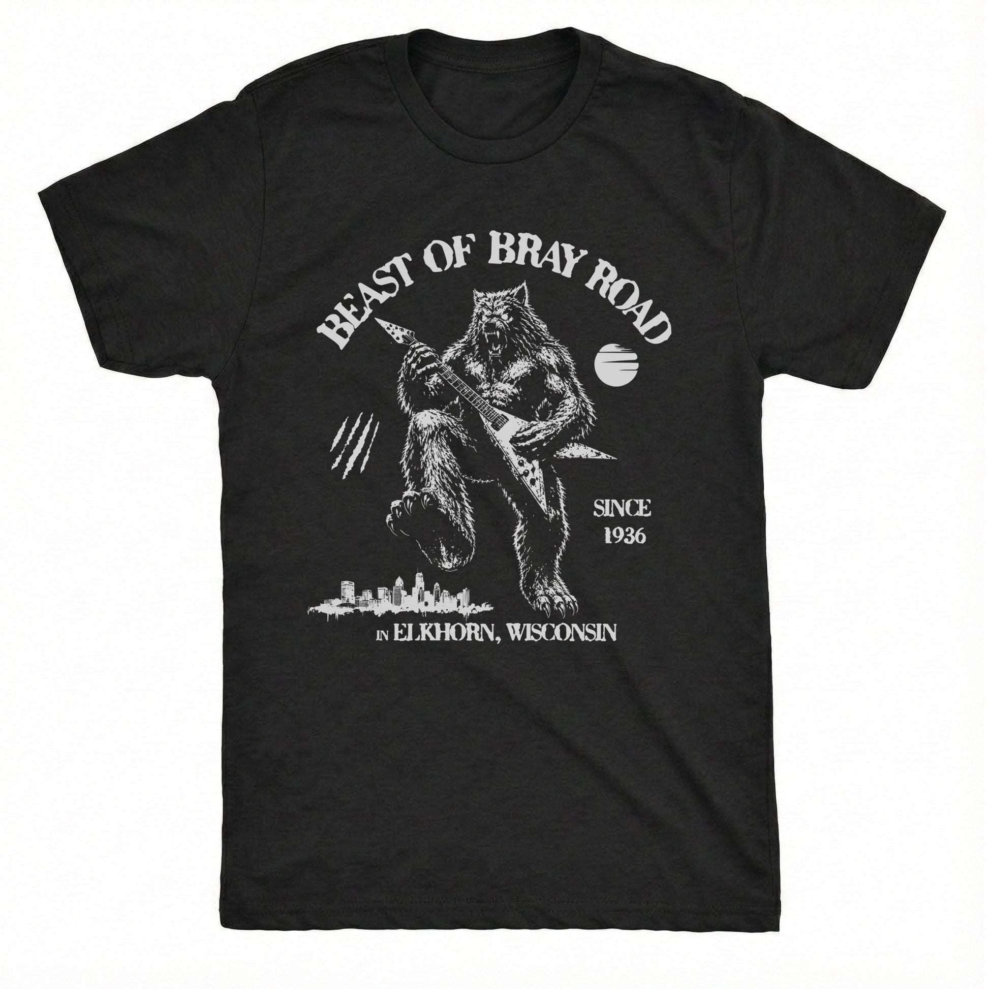 Bray Road Tee Black Mockup