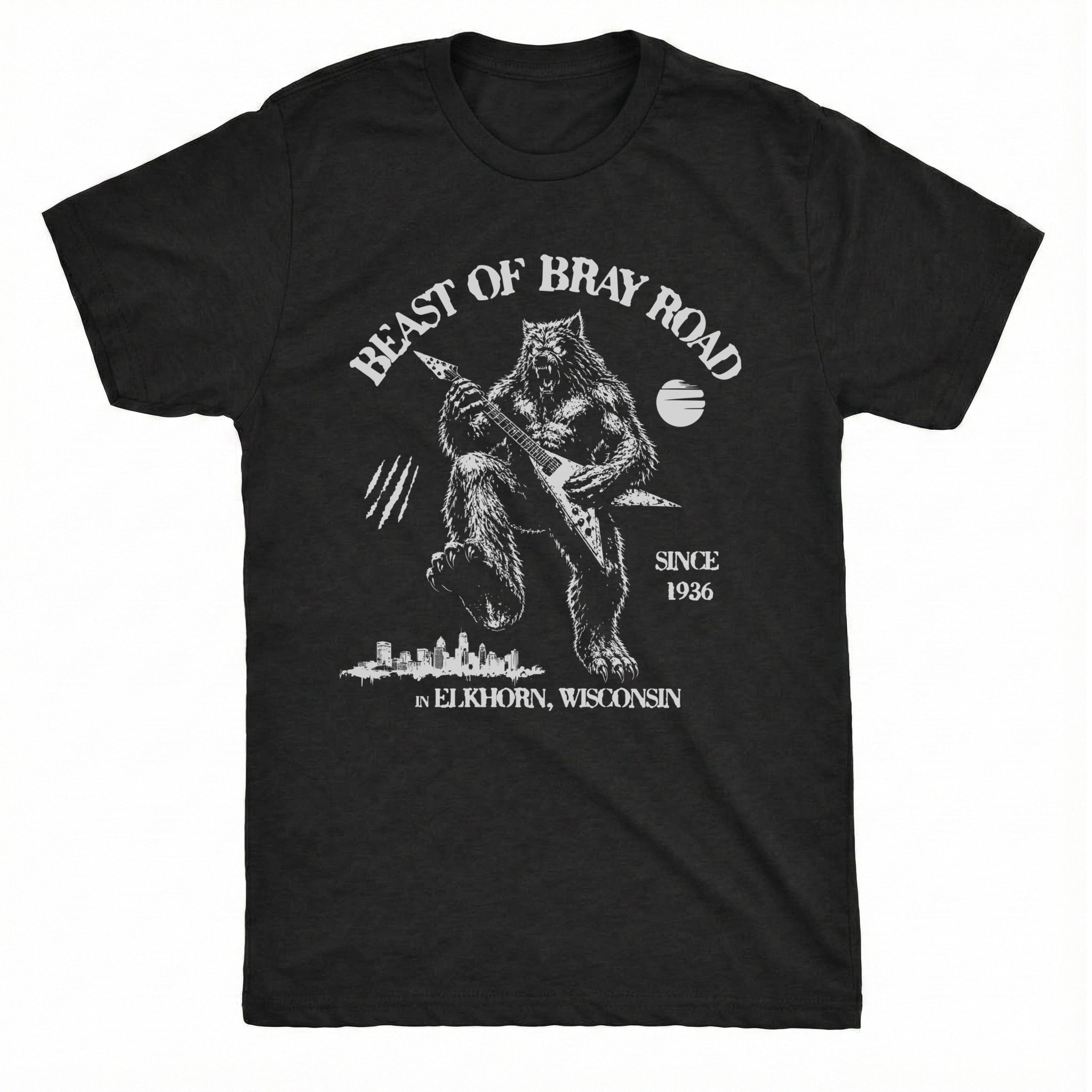 Bray Road Tee Black Mockup