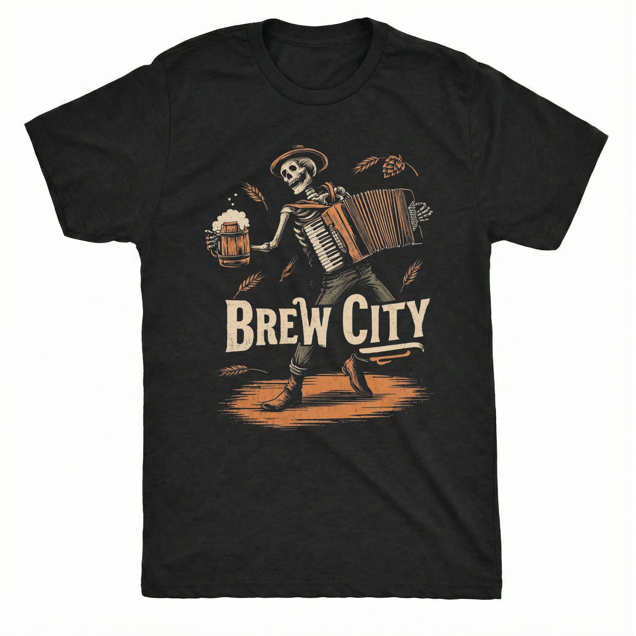 Brew City Accordion T-Shirt | Classic Tee Black