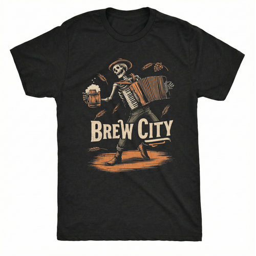 Brew City Accordion T-Shirt | Classic Tee Black
