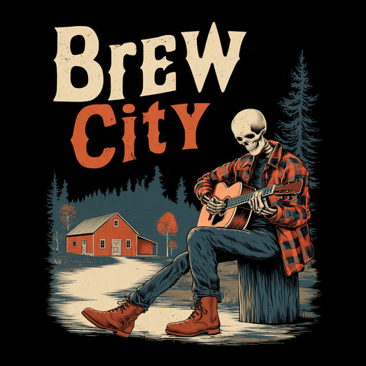Brew City Guitarist T-Shirt Design
