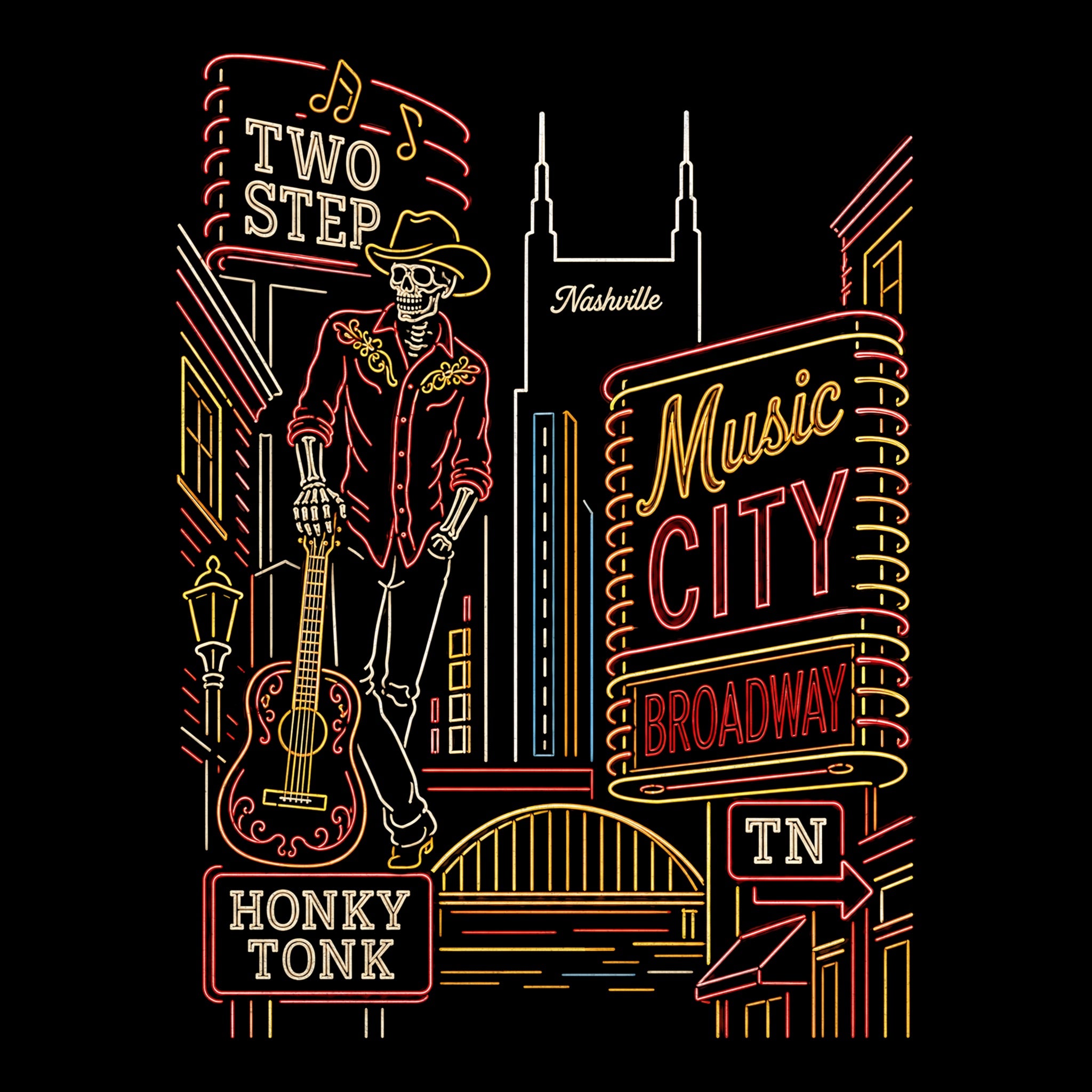 Broadway Tee Black Design