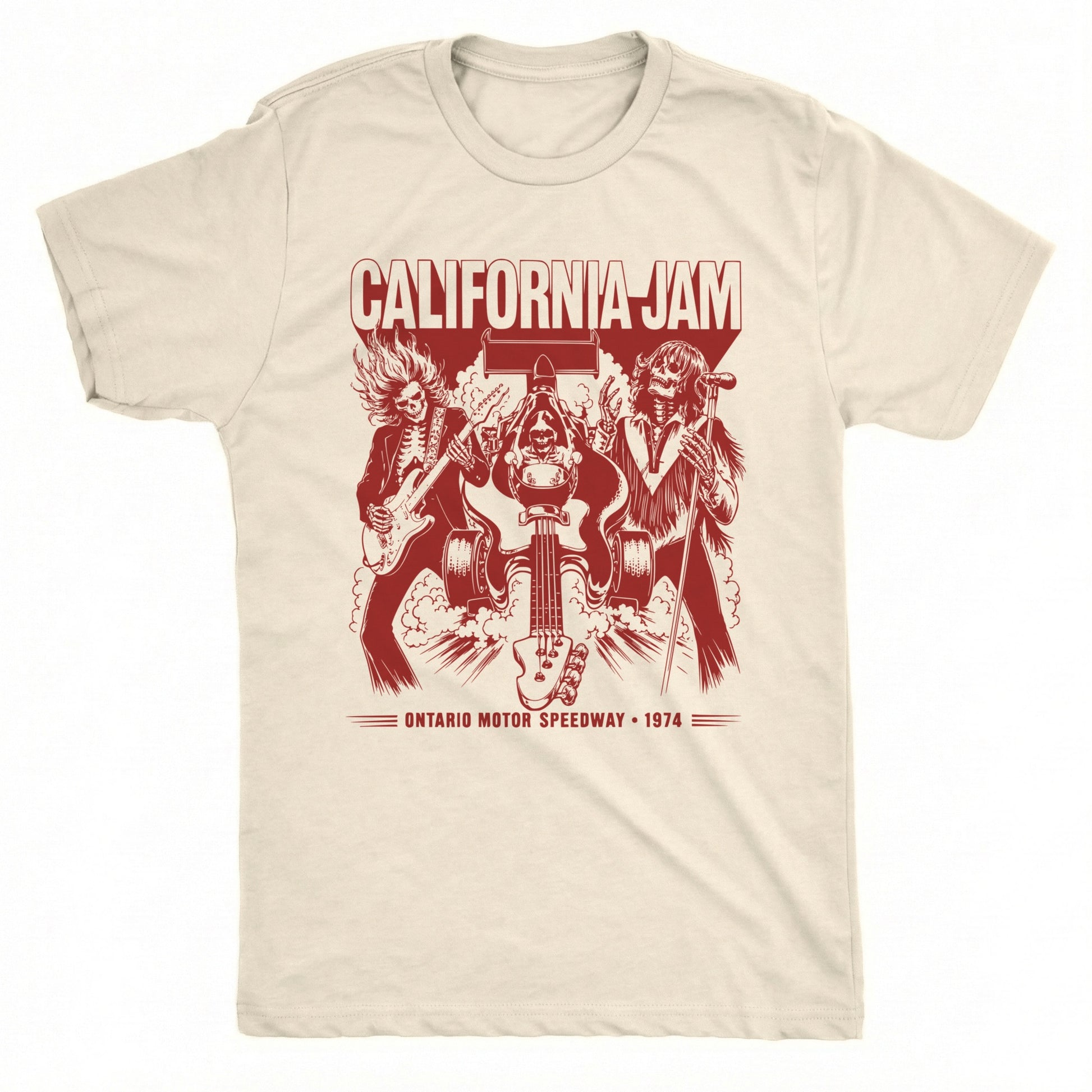 Cal Jam '74 Tee Natural Mockup