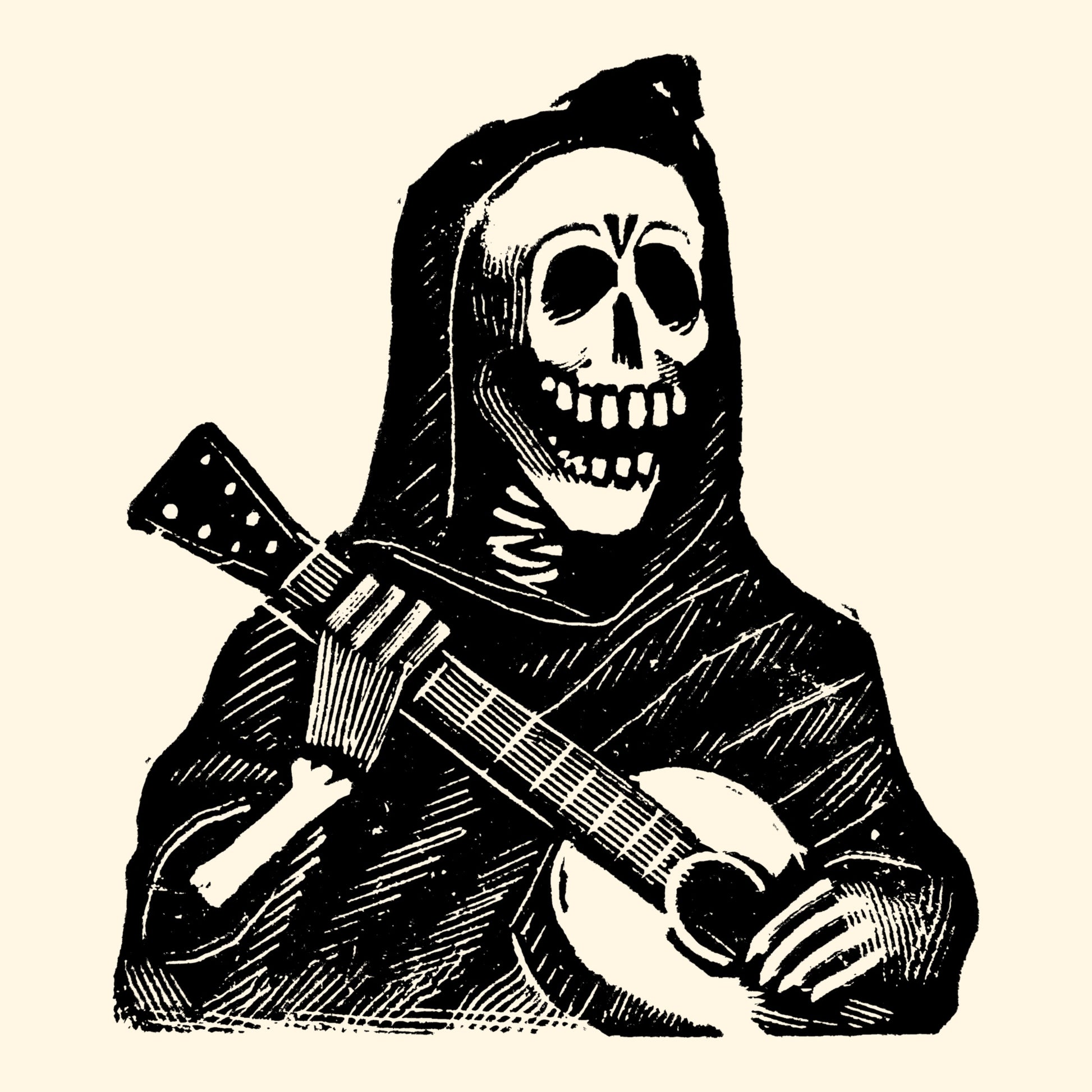 Calavera Con Guitara Tee Natural Design