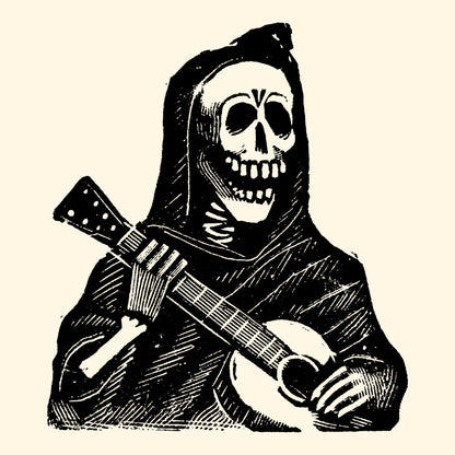 Calavera Con Guitara Tee Natural Design