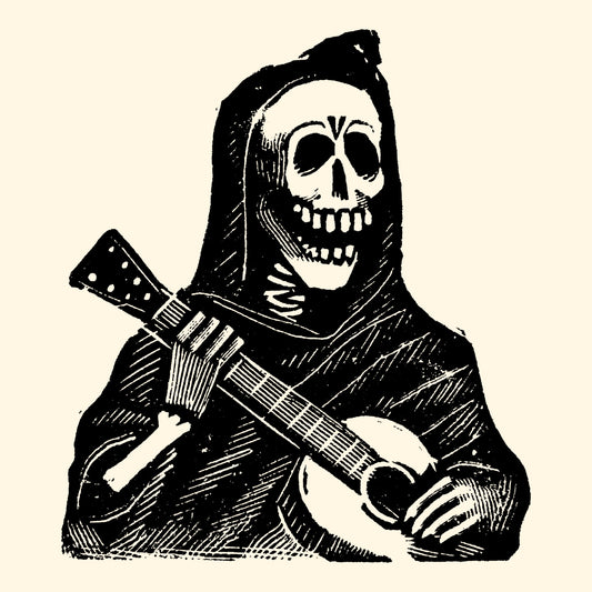 Calavera Con Guitara Tee Natural Design