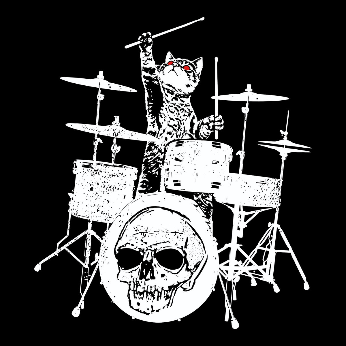 Cat Dreams Tee Black Design
