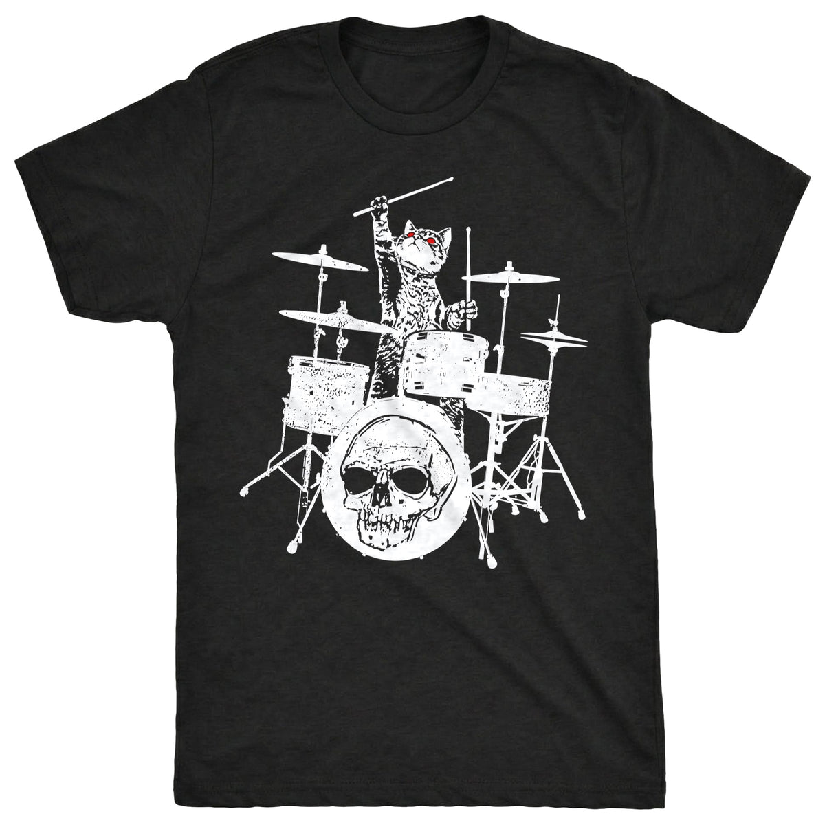 Cat Dreams Tee Black Mockup