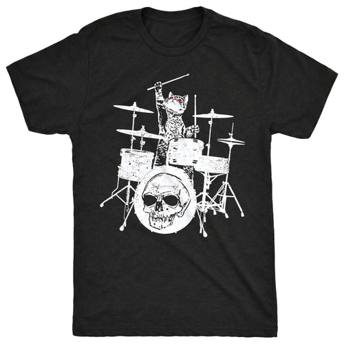 Cat Dreams Tee Black Mockup