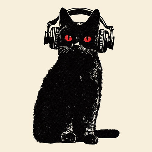 Cat Vibes Tee Natural Design