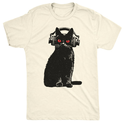Cat Vibes Tee Natural Mockup