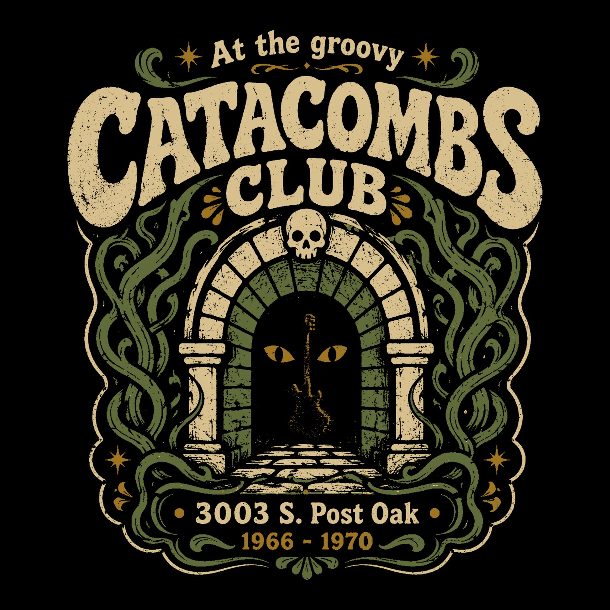 Catacombs Tee Black Design