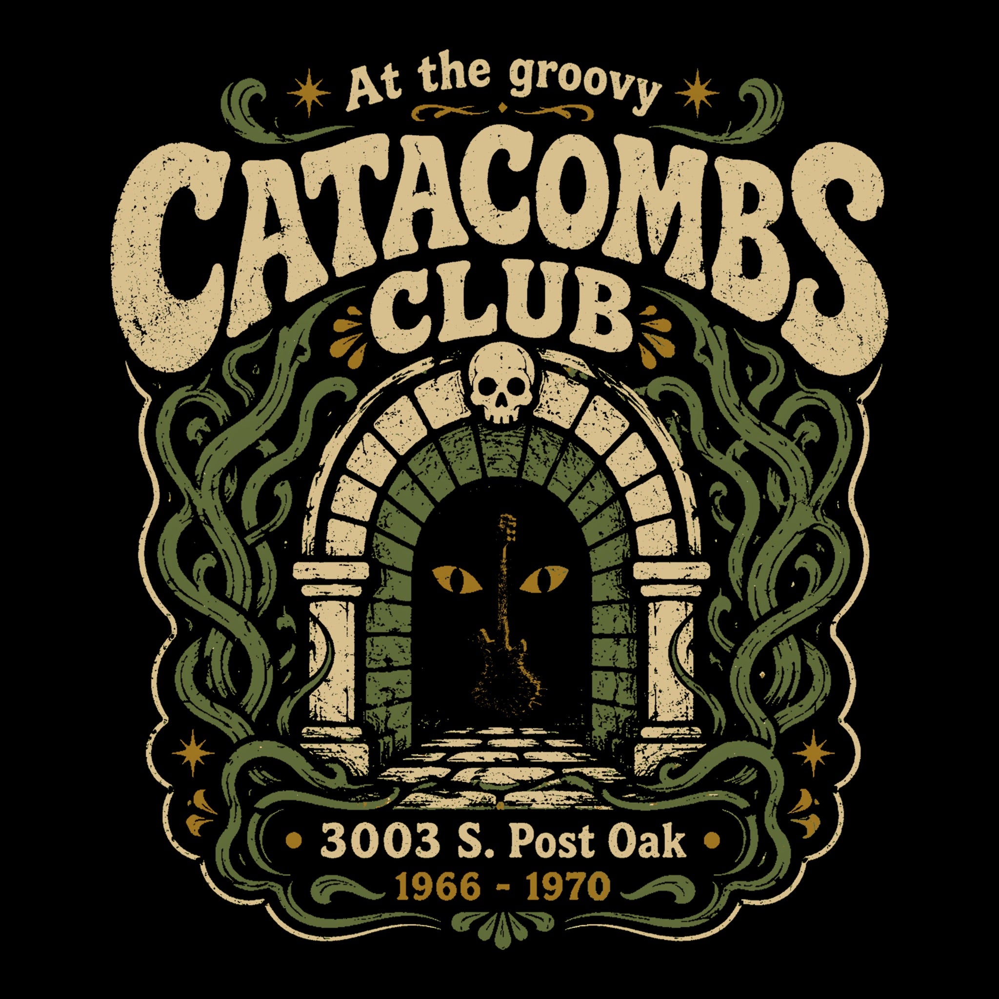 Catacombs Tee Black Design