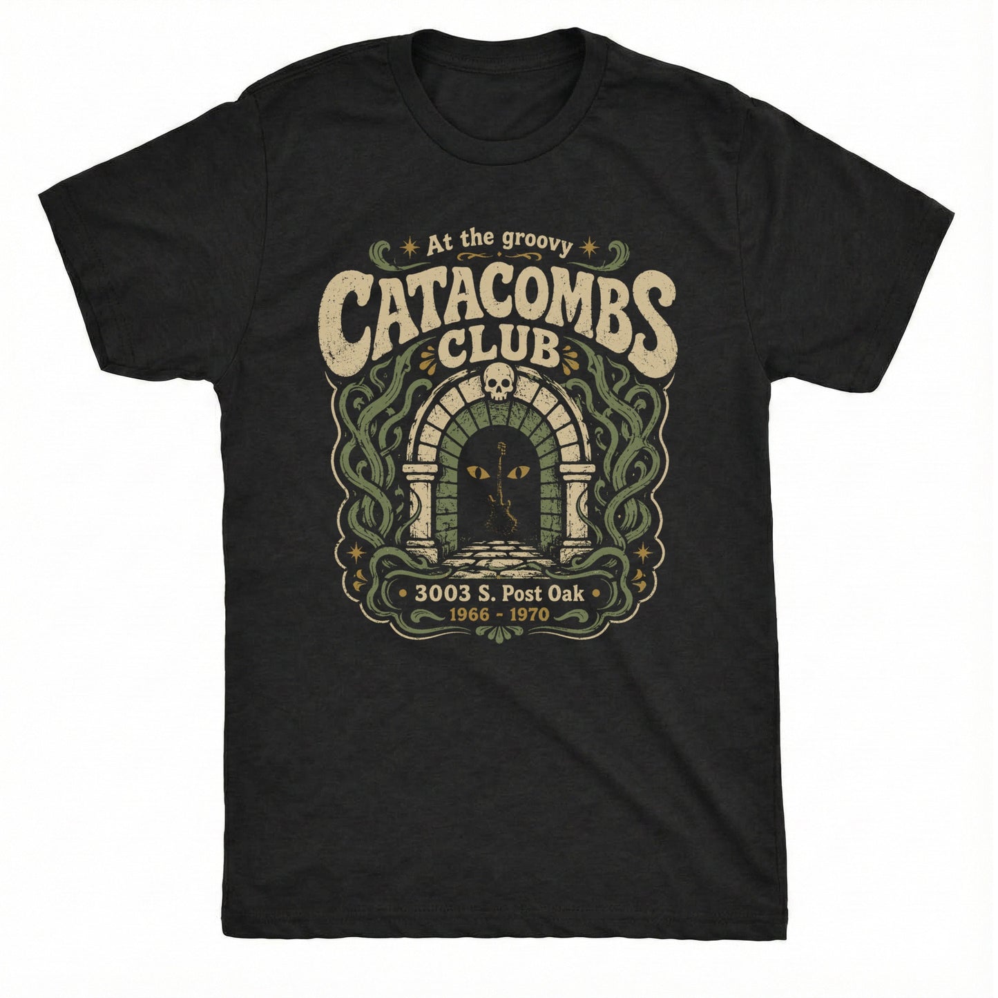 Catacombs Tee Black Mockup