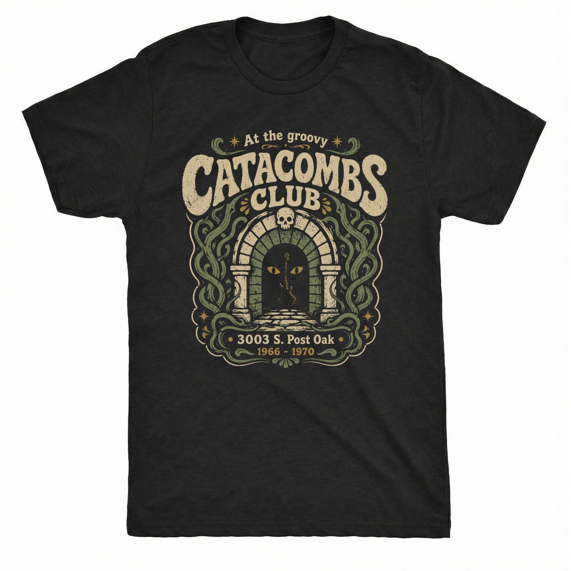 Catacombs Tee Black Mockup