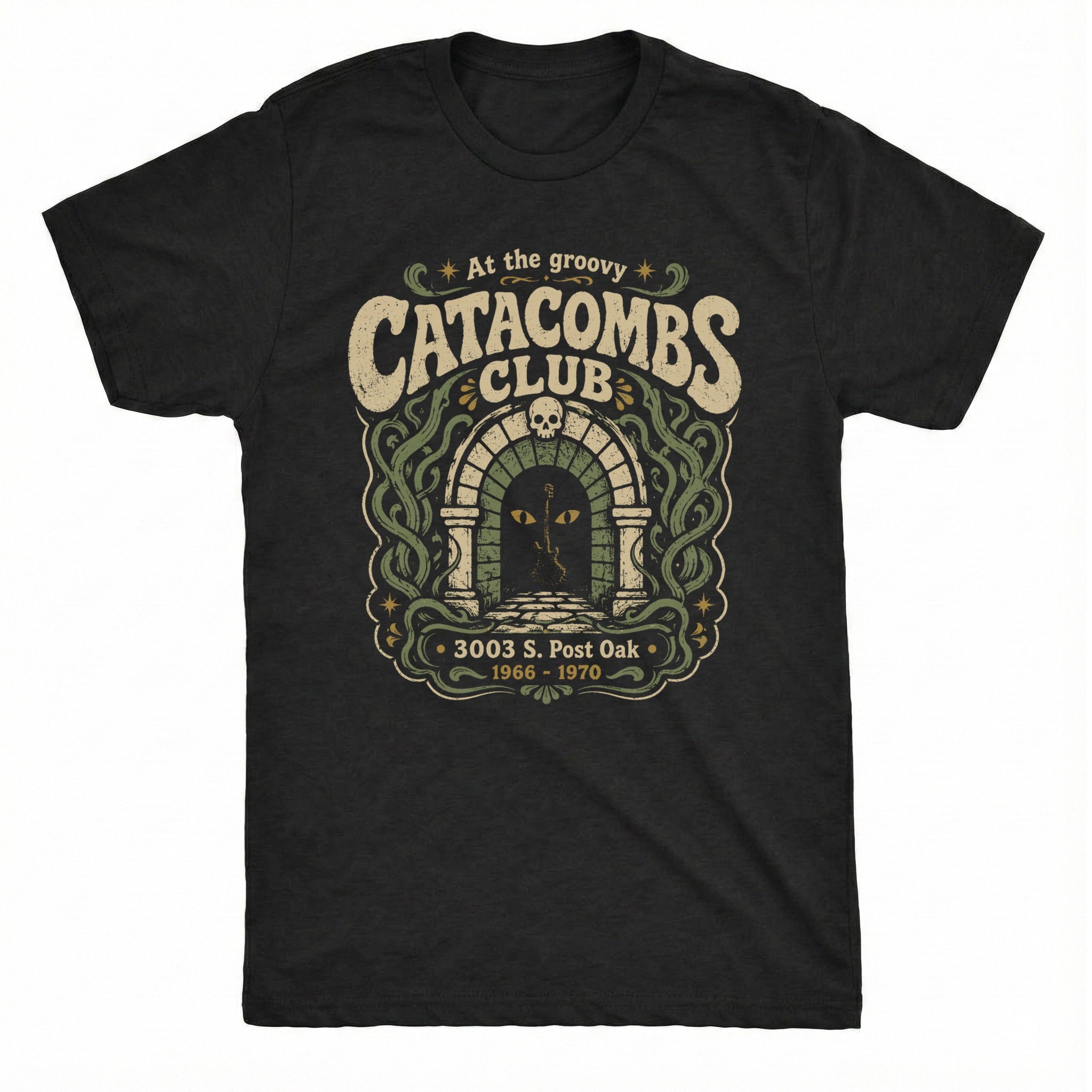 Catacombs Tee Black Mockup