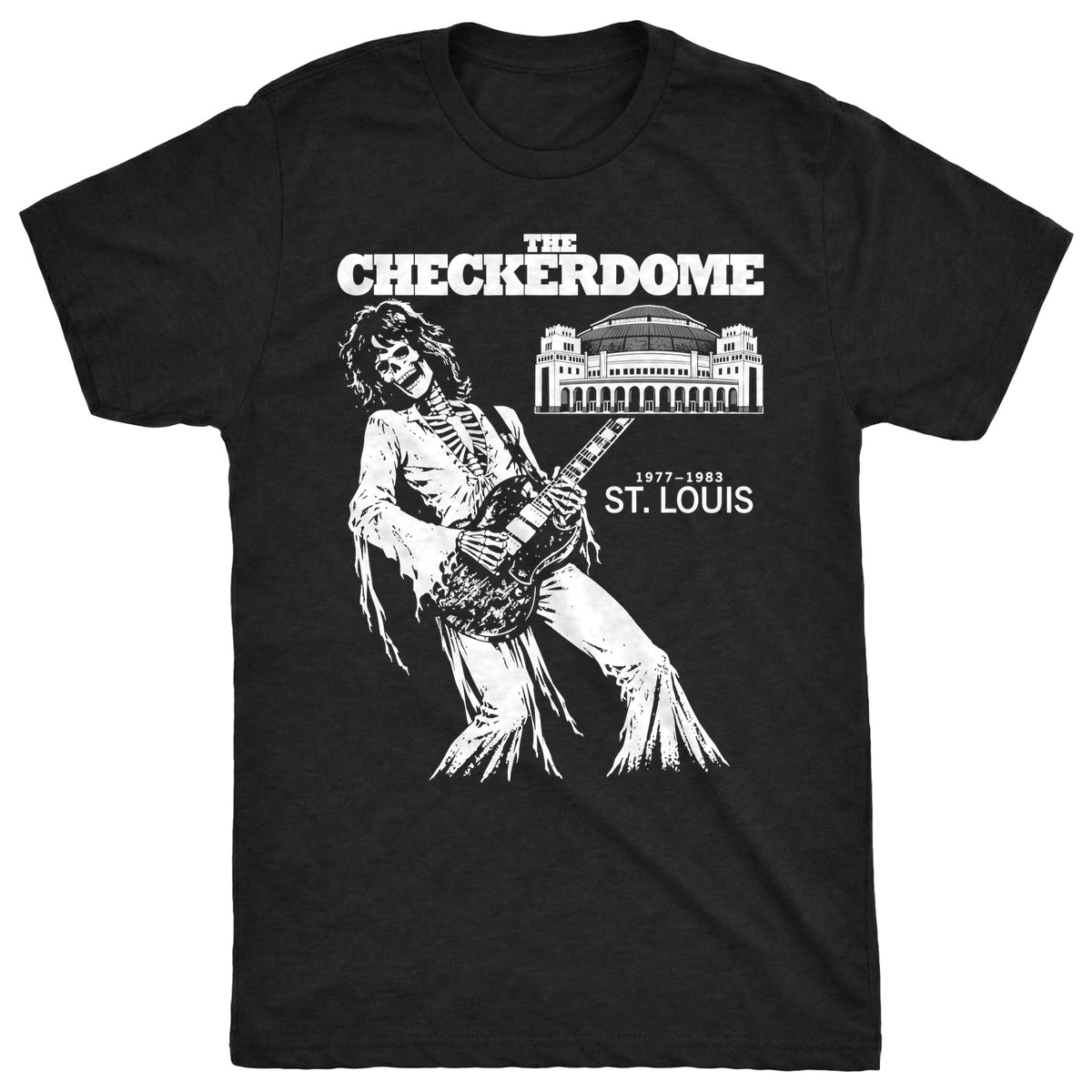 Checkerdome Tee Black Mockup