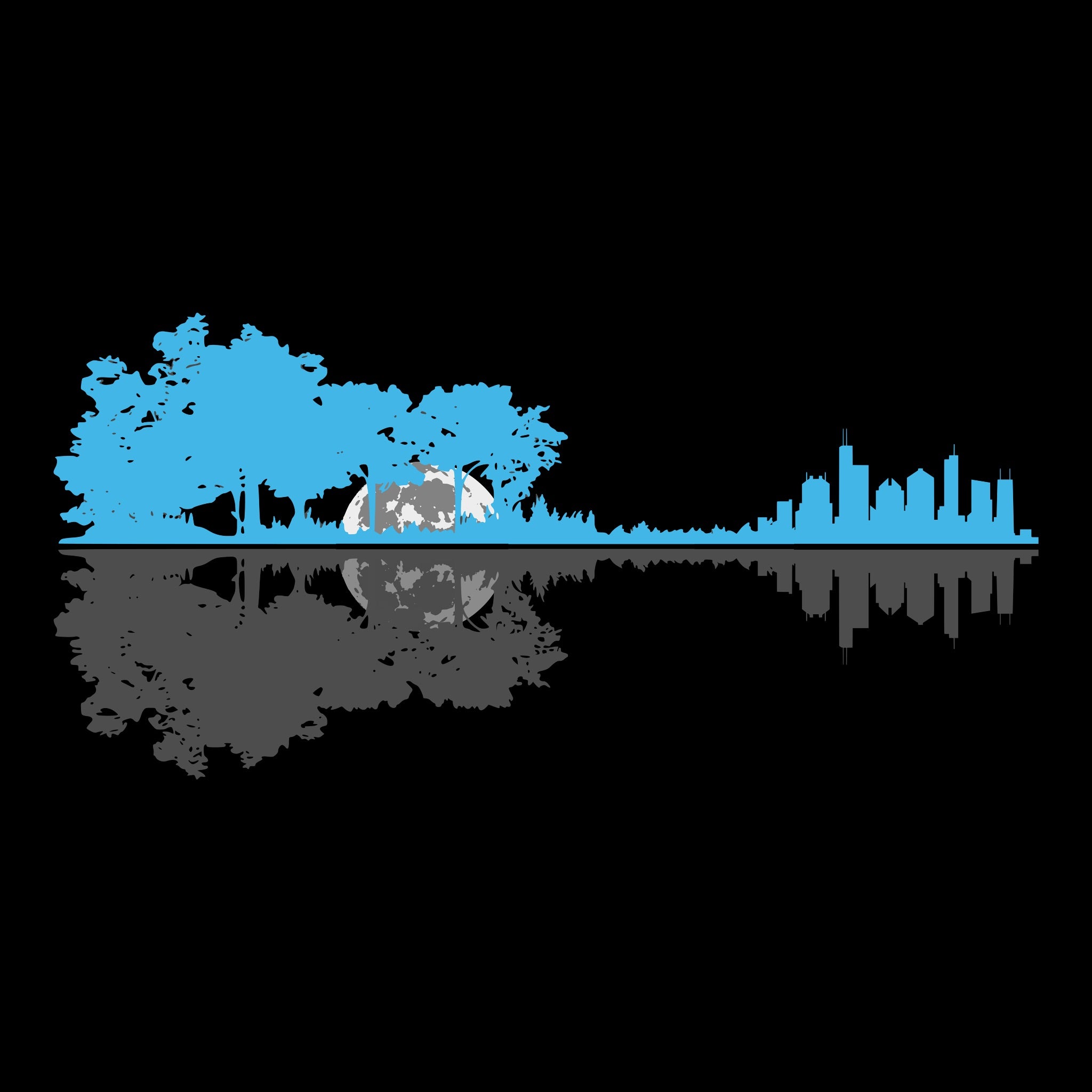 Chi Reflection Tee Black Design