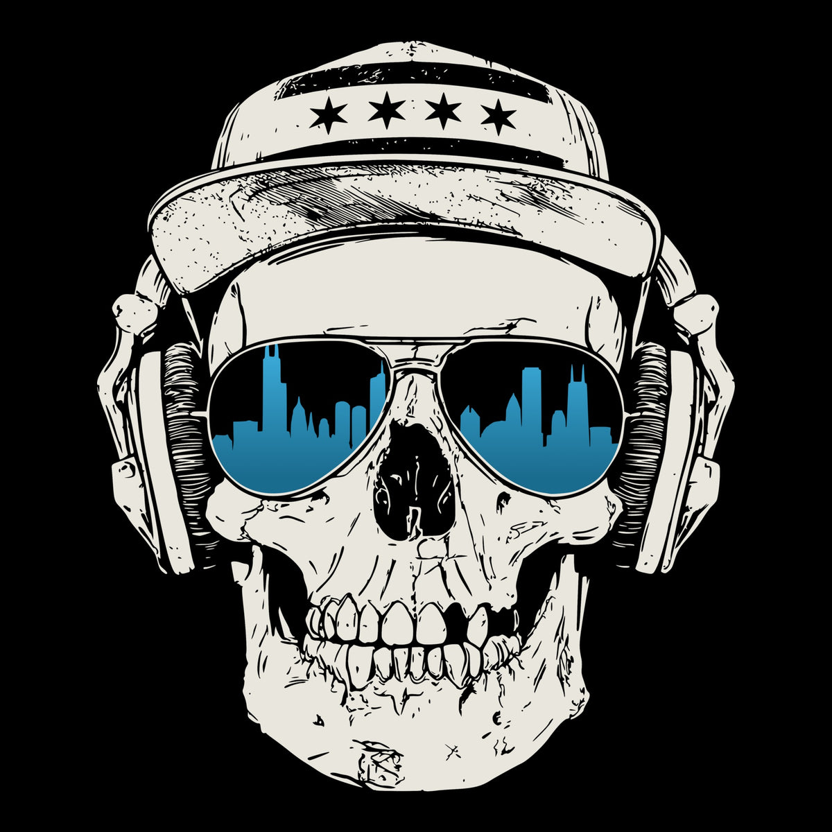 Chi Smile Tee Black Design