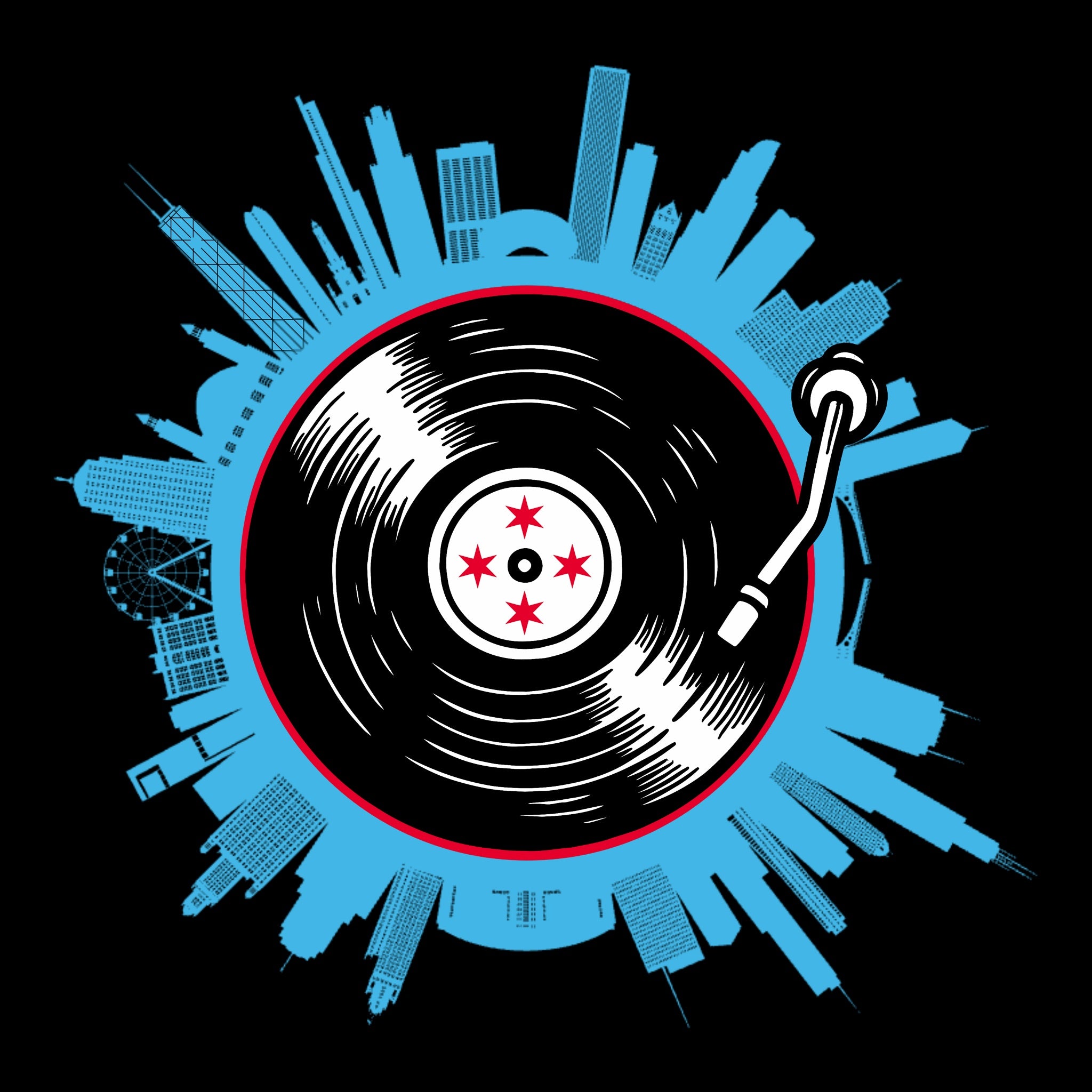 Chi on Spin Tee Black Design