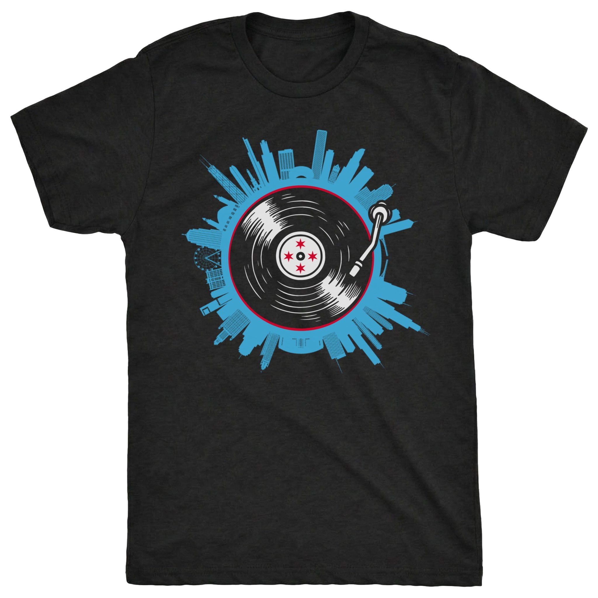 Chi on Spin Tee Black Mockup