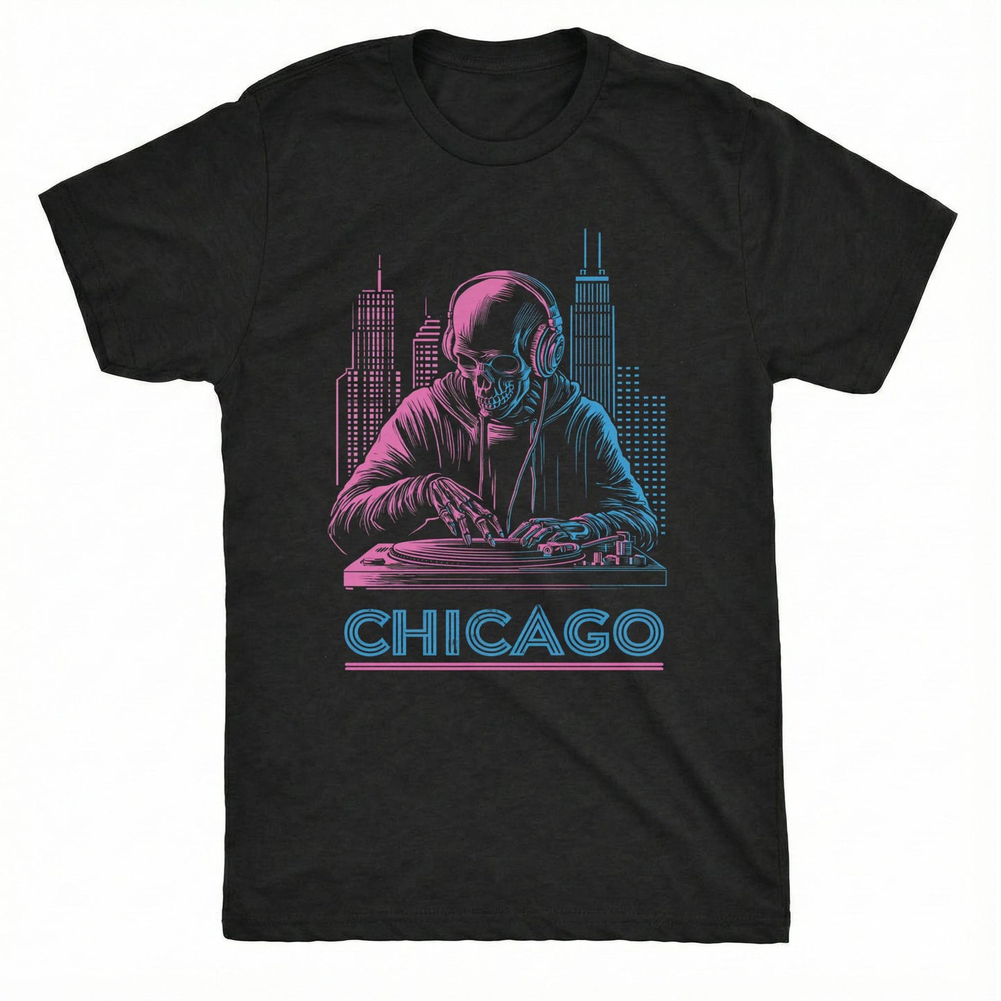 Chicago DJ T-Shirt | Comfort Colors® 1717 Black