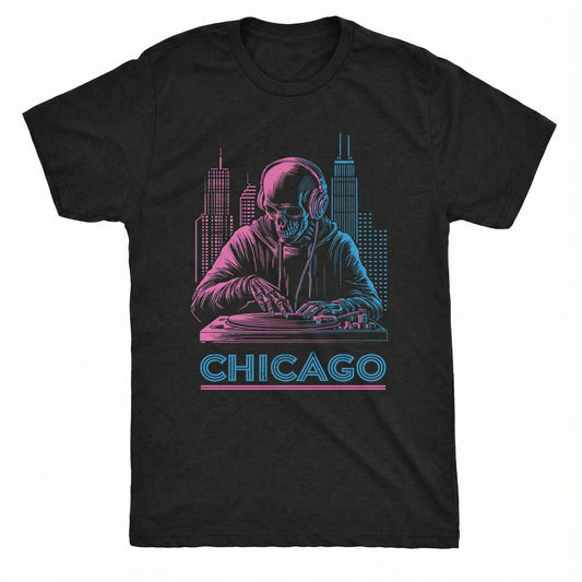 Chicago DJ T-Shirt | Comfort Colors® 1717 Black