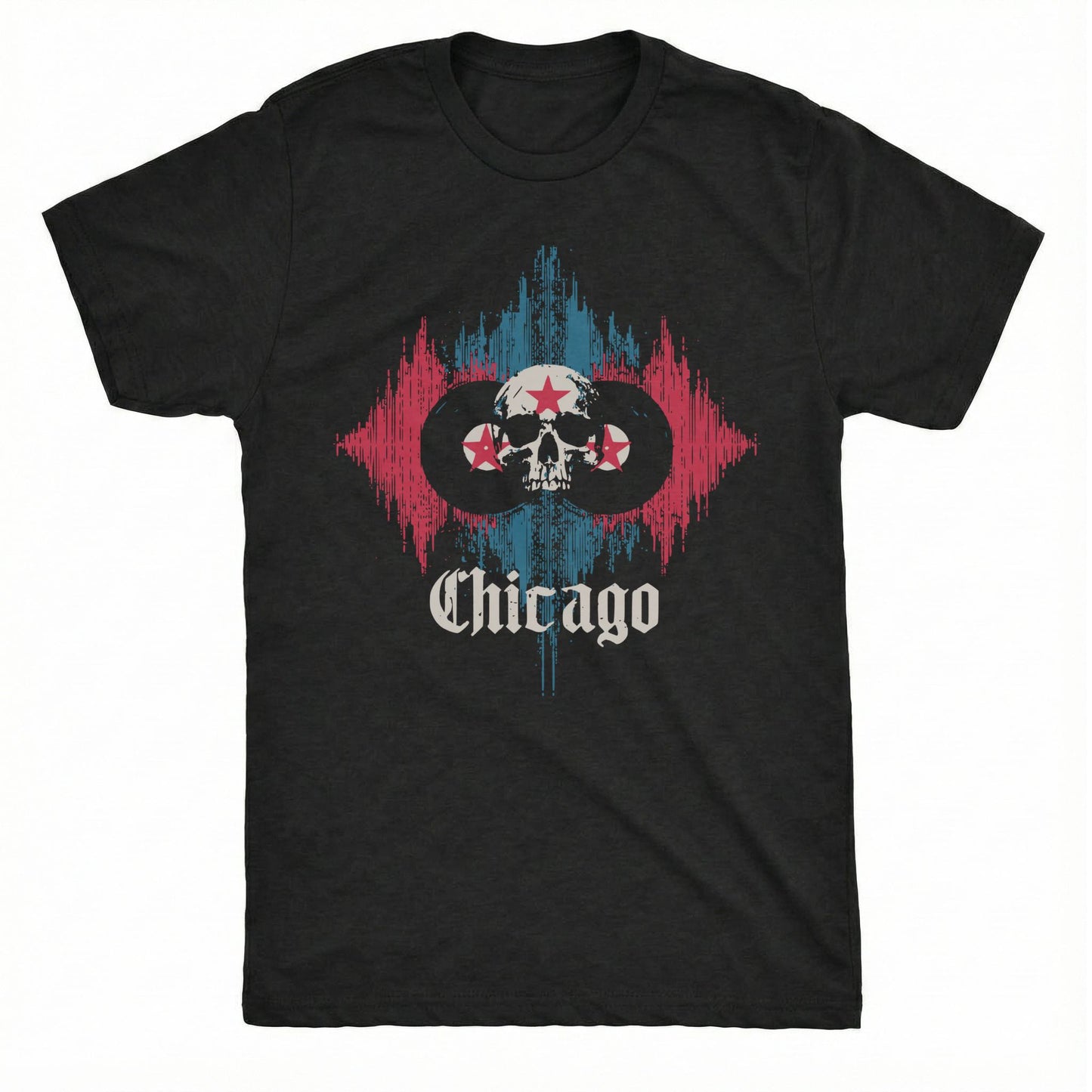 Chicago Flag T-Shirt | Comfort Colors® 1717 Black