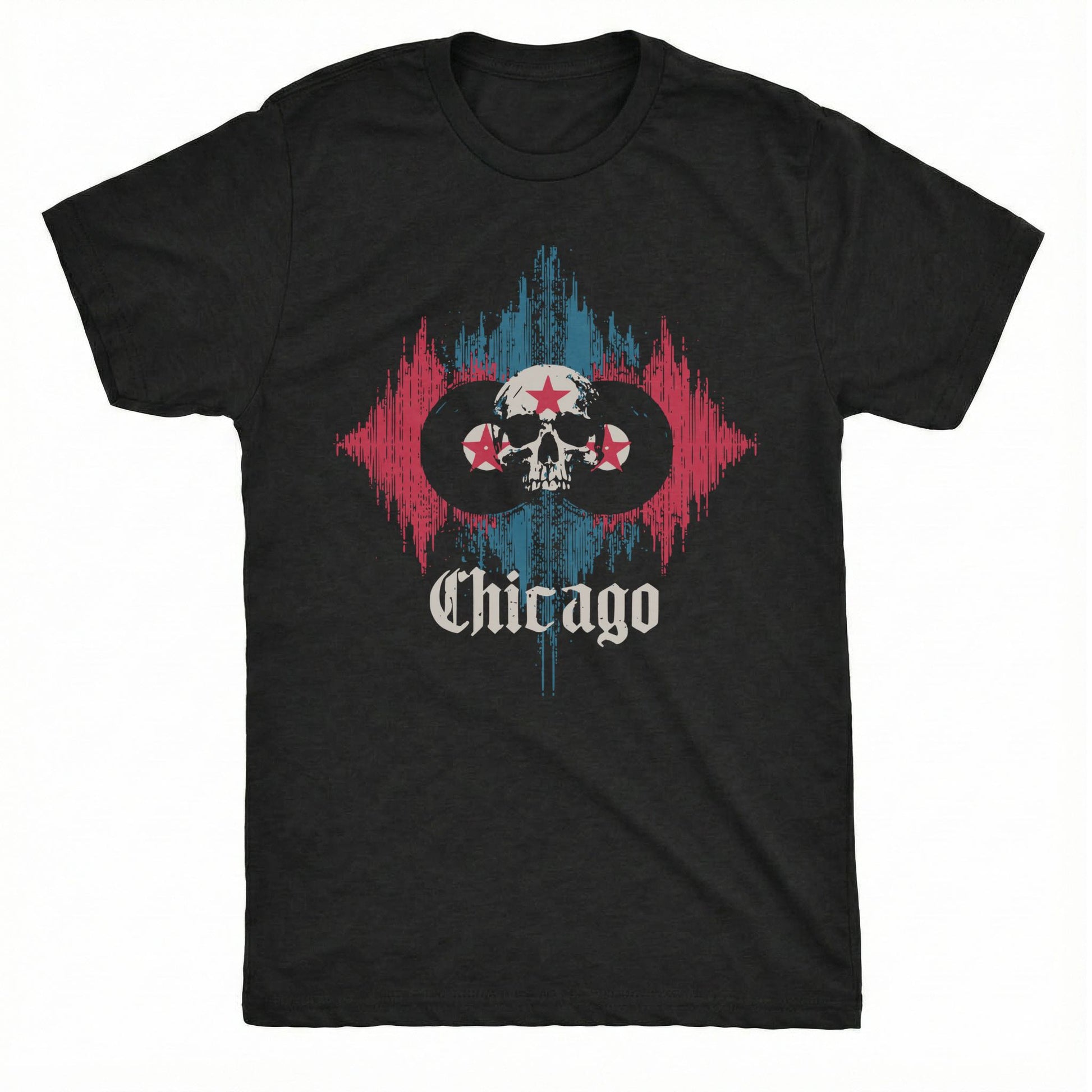 Chicago Flag T-Shirt | Comfort Colors® 1717 Black