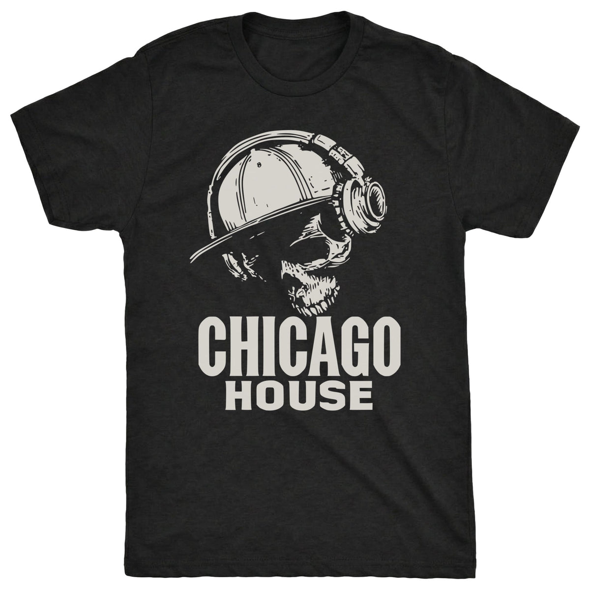 Chicago House Tee Black Mockup
