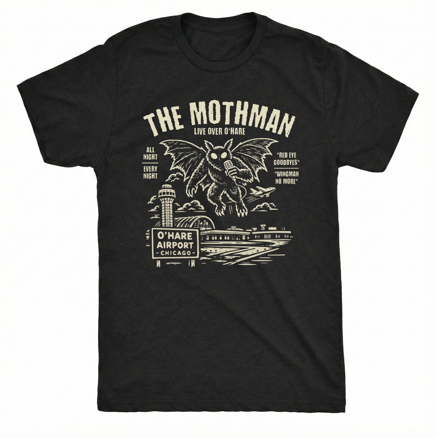 Chicago Mothman Tee | Classic Tee Black