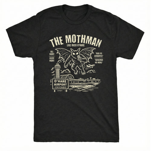 Chicago Mothman Tee | Classic Tee Black
