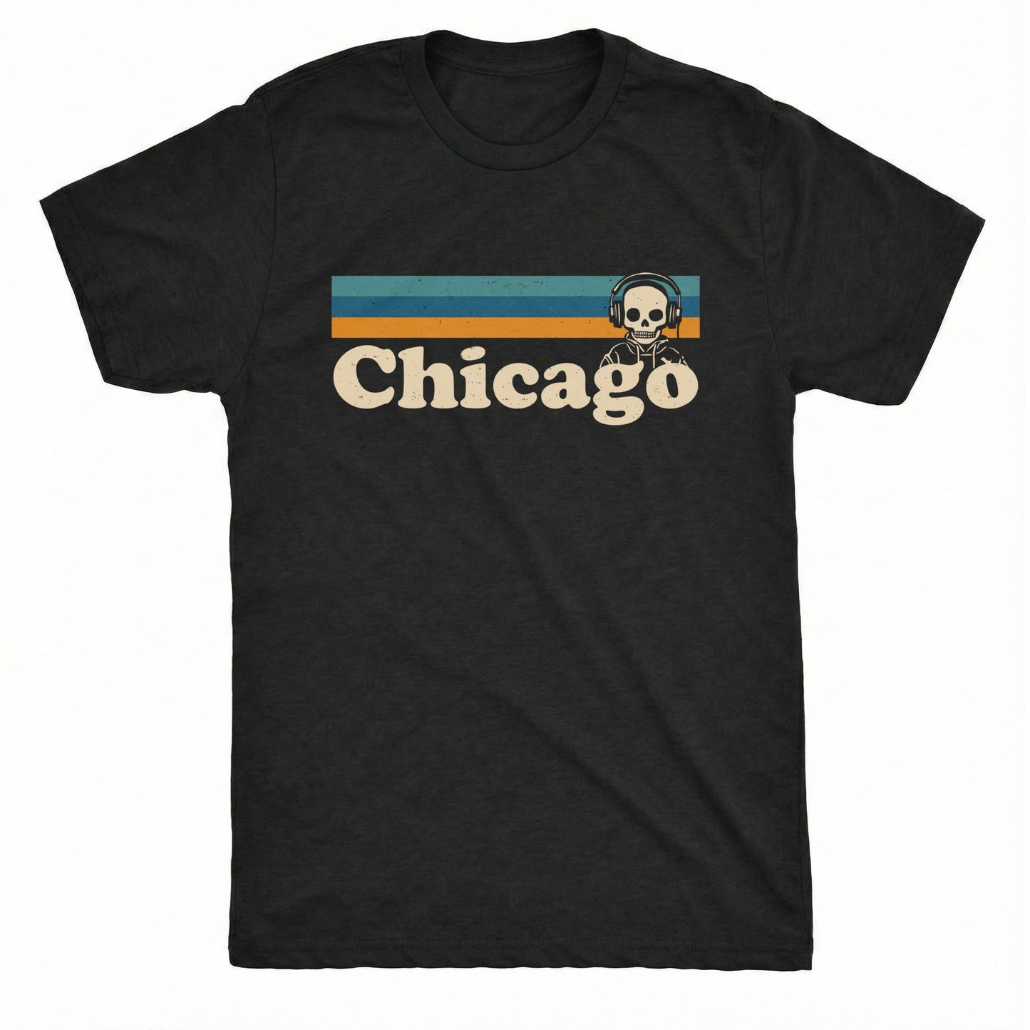 Chicago Stripes Tee | Classic Tee Black