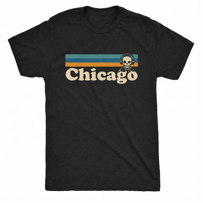 Chicago Stripes Tee | Classic Tee Black