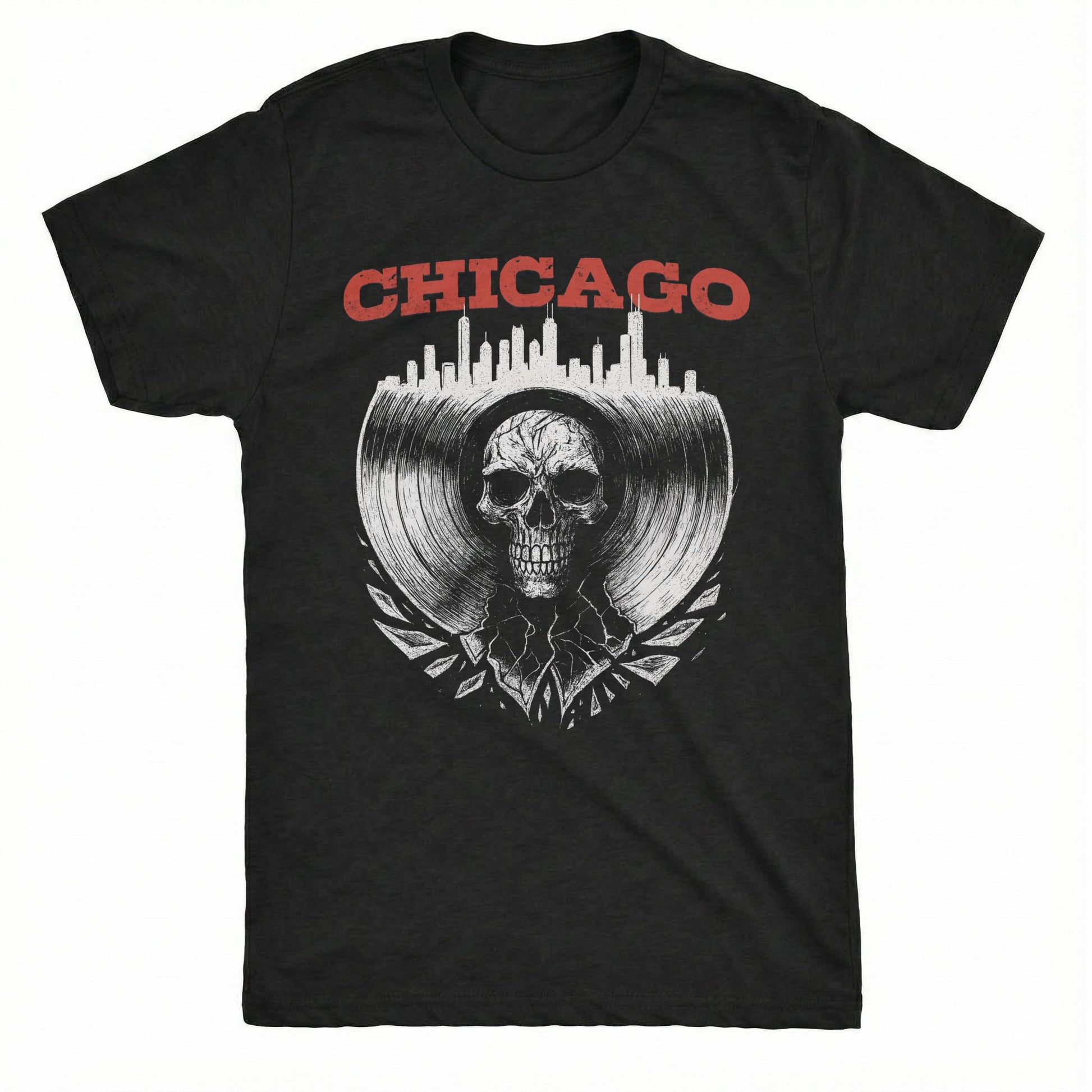 Chicago Vinyl T-shirt | Comfort Colors® 1717 Black