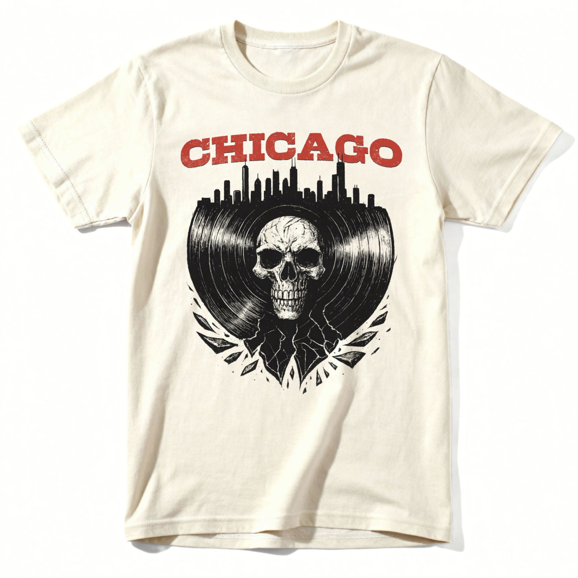 Chicago Vinyl T-shirt | Comfort Colors® 1717 Natural