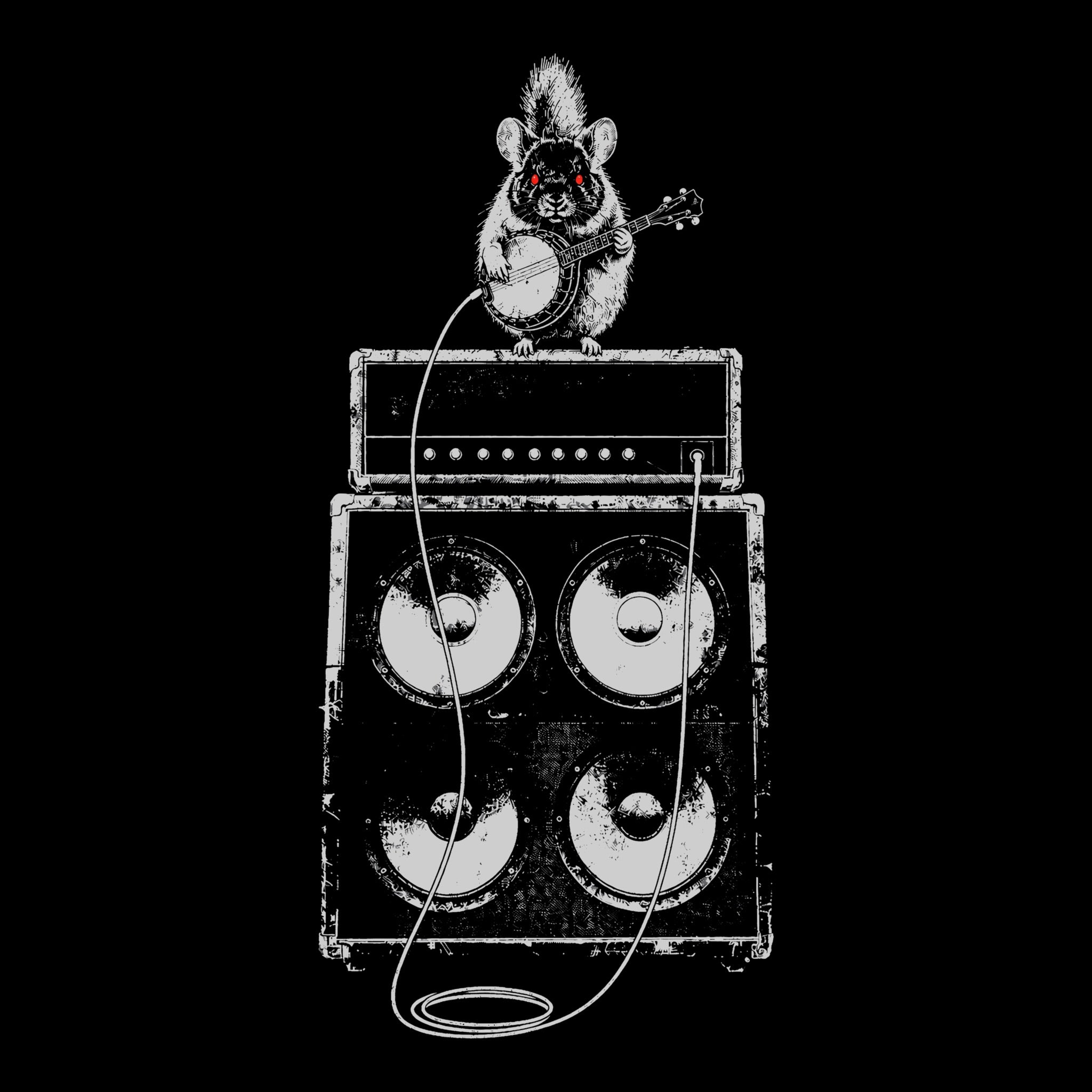 Chinchilla Rock Tee Black Design