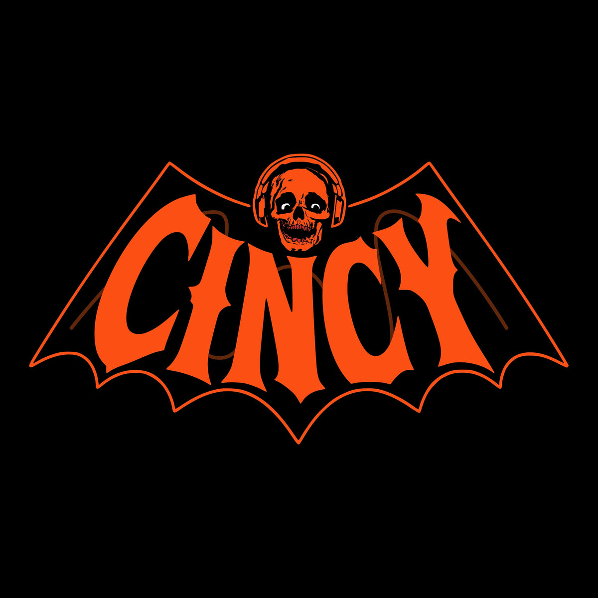 Cincy Bat Tee Black Design