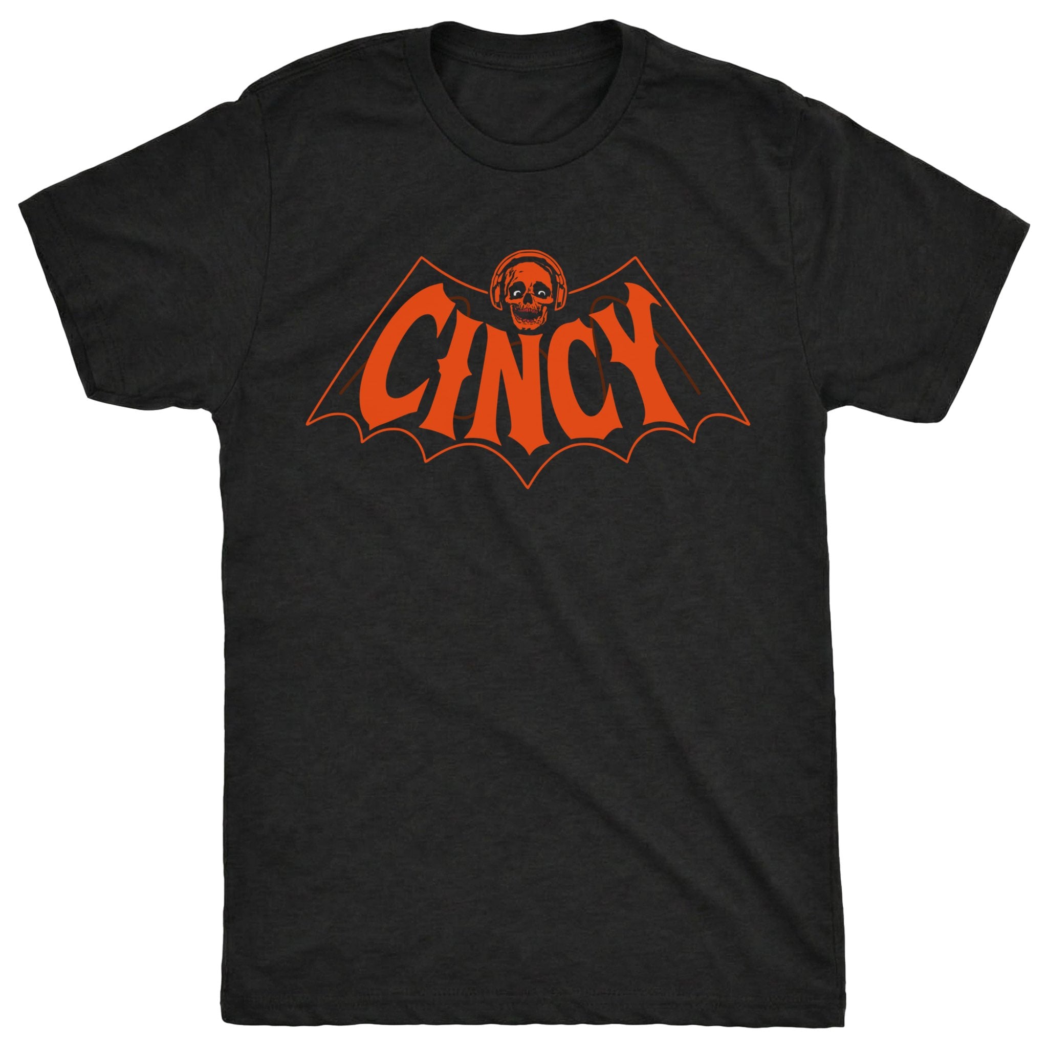 Cincy Bat Tee Black Mockup