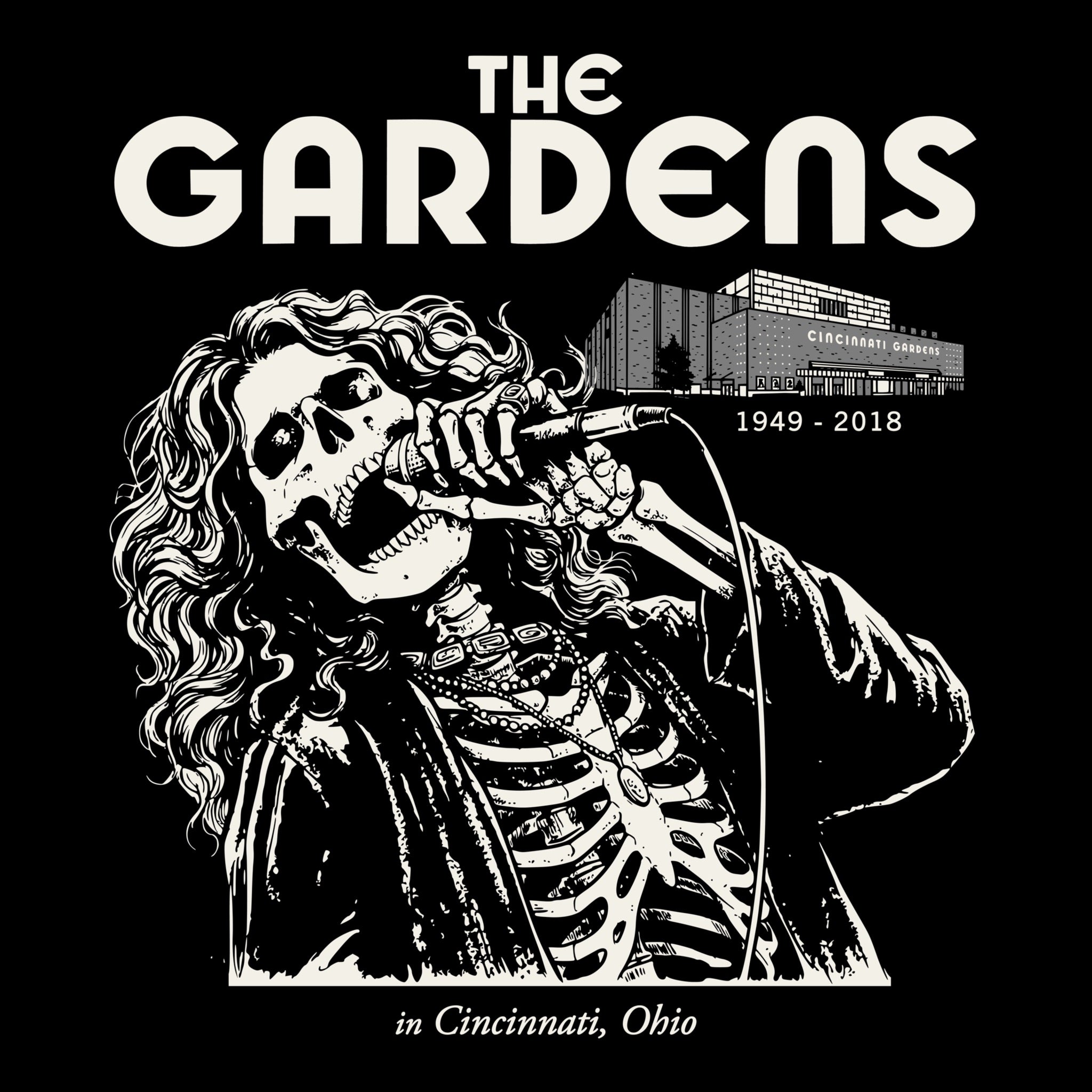 Cincy Gardens Tee Black Design