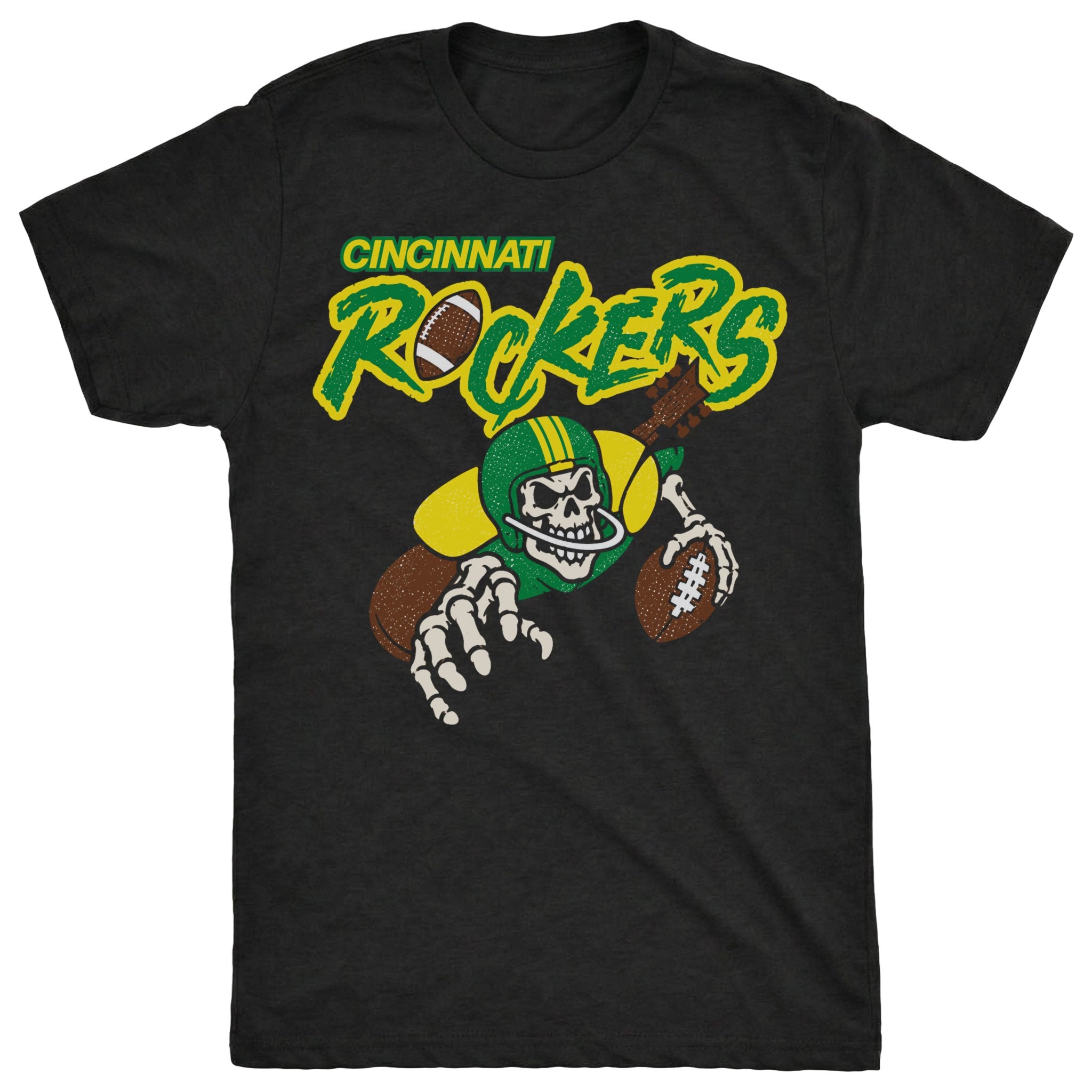 Cincy Rockers Tee Black Mockup