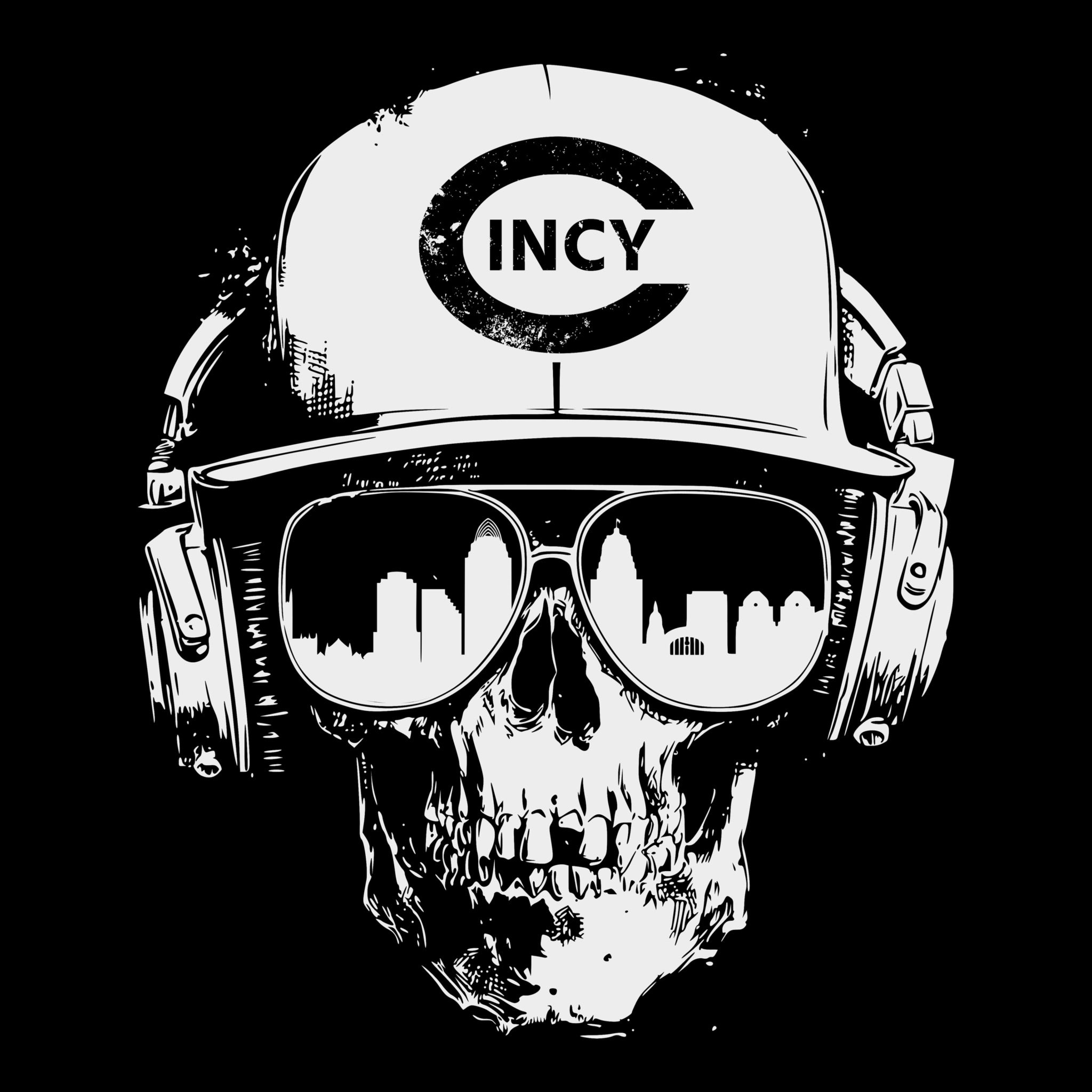 Cincy Smile Tee Black Design