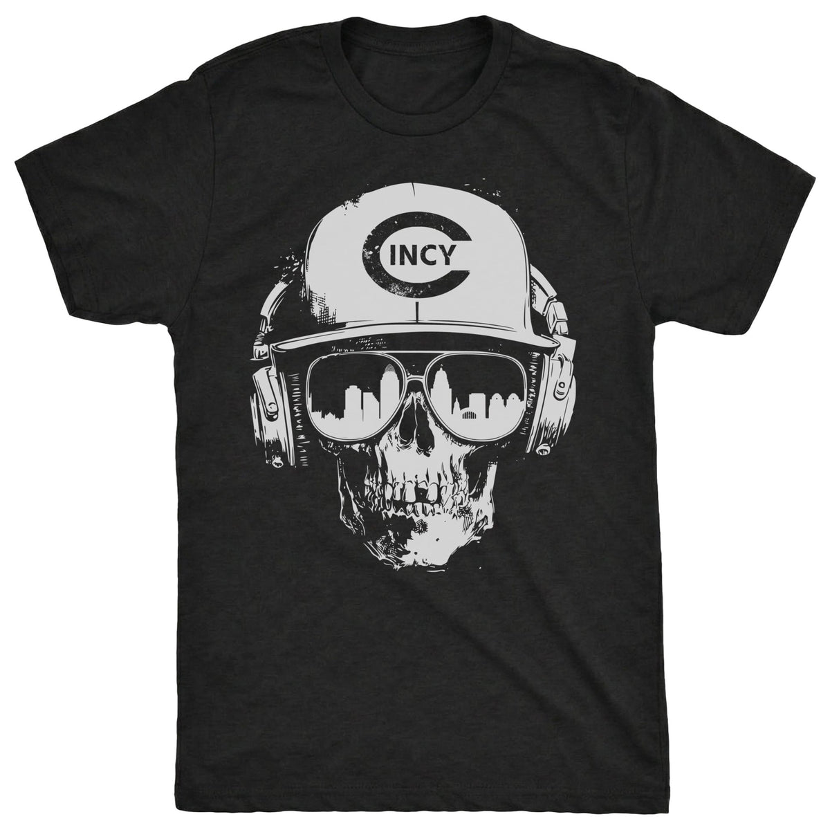 Cincy Smile Tee Black Mockup