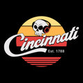 Cincy Sunset Tee Black Design