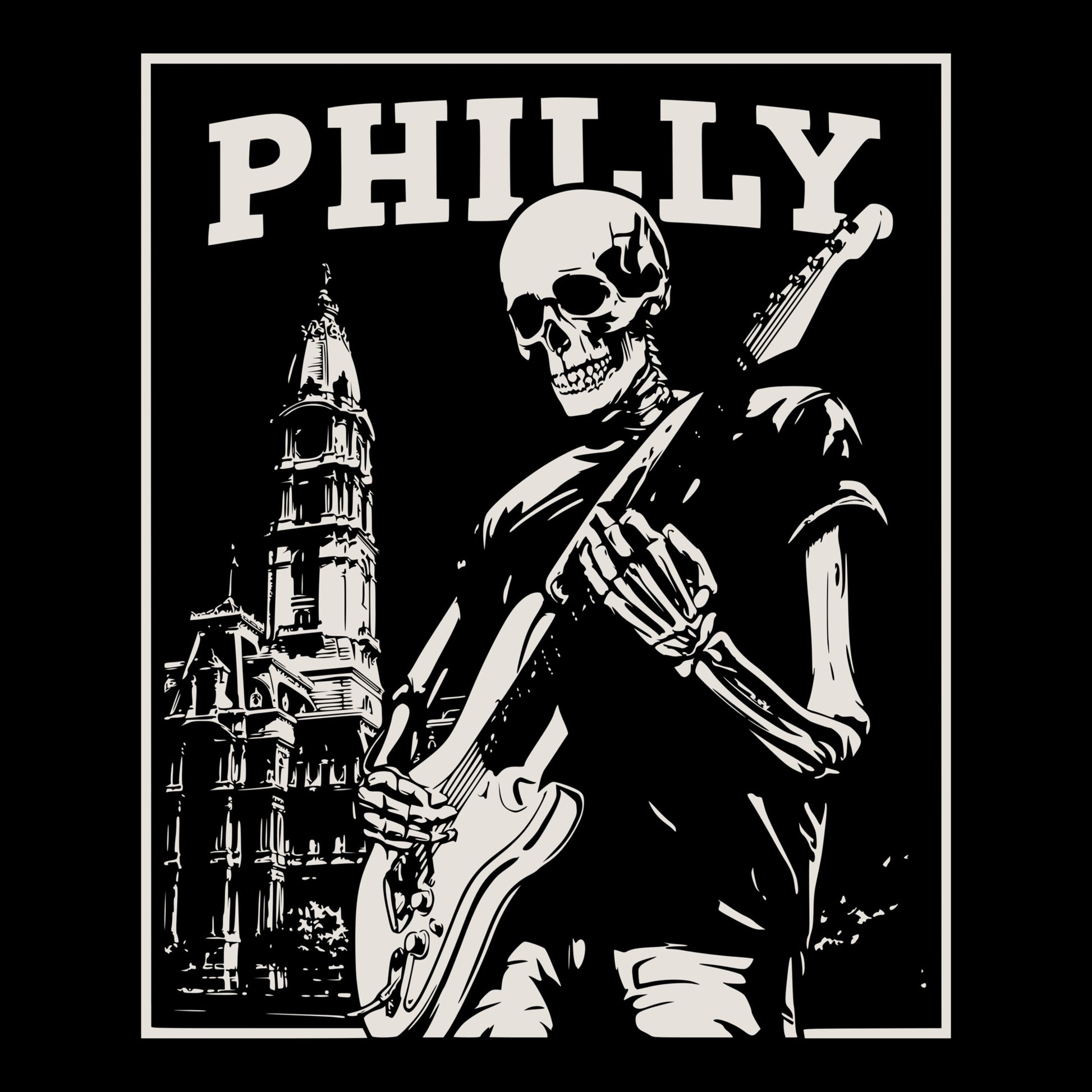 City Hall Tee Black Design