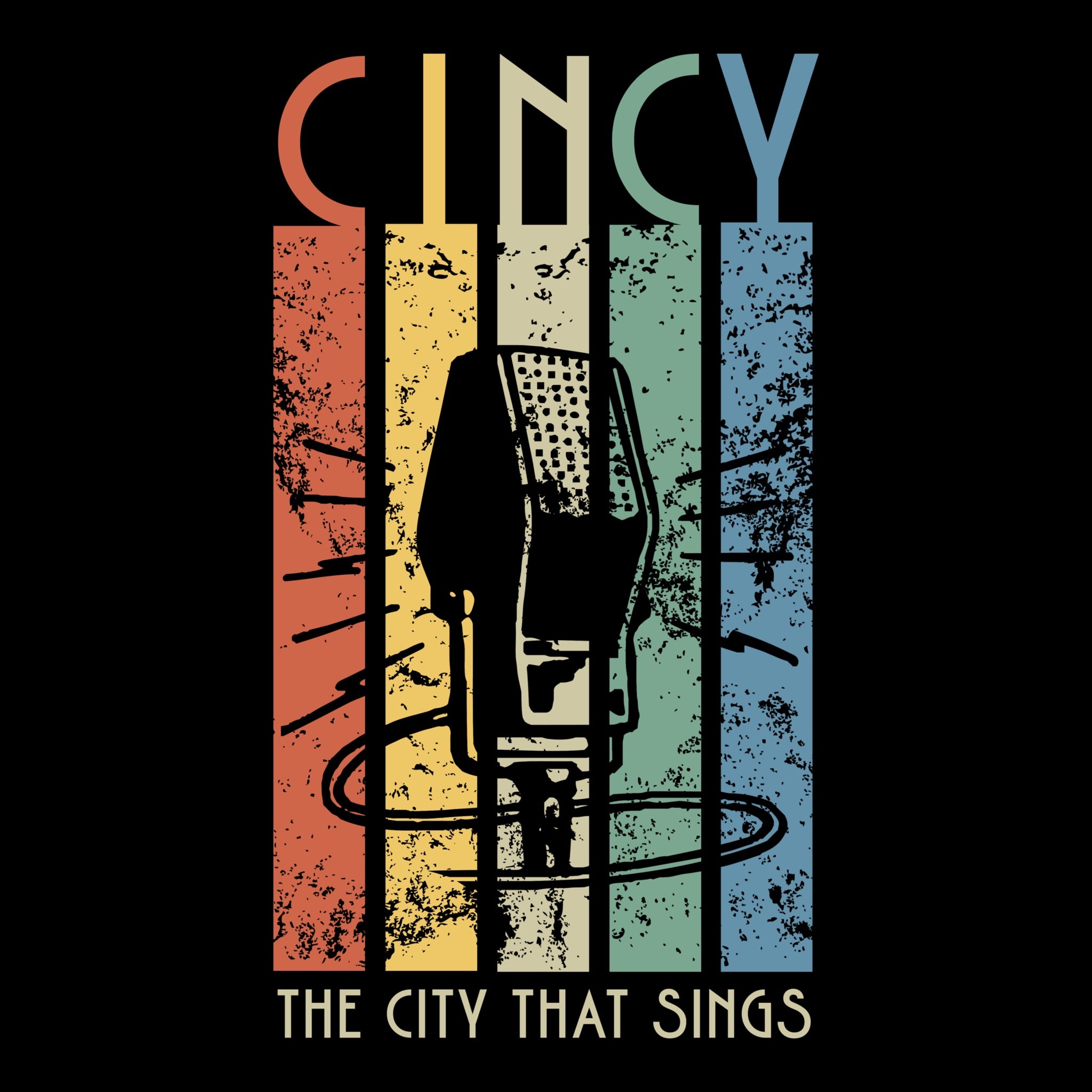 City That Sings Tee Black Design