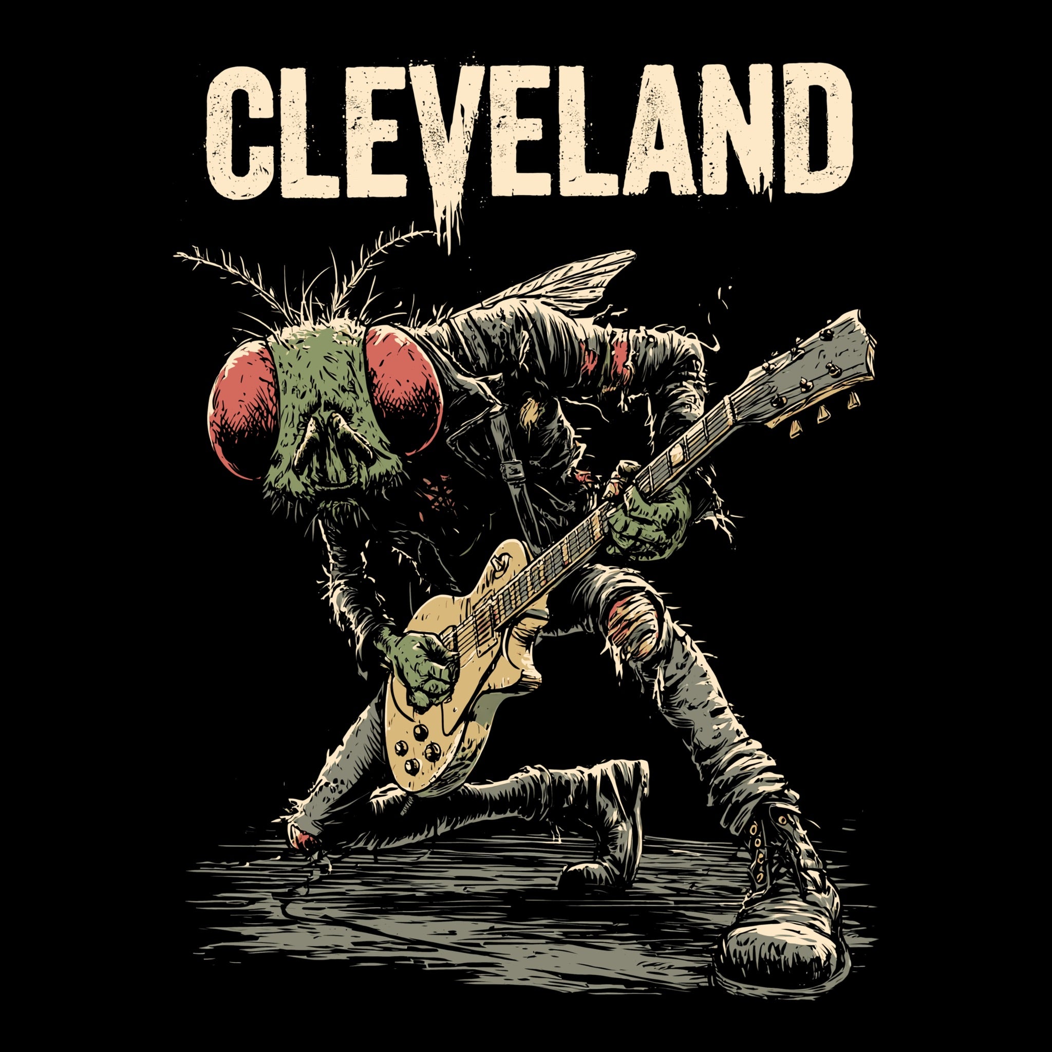 Cle Proto Punk Tee Black Design