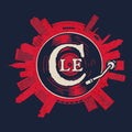 Cle on Spin Tee Navy Design
