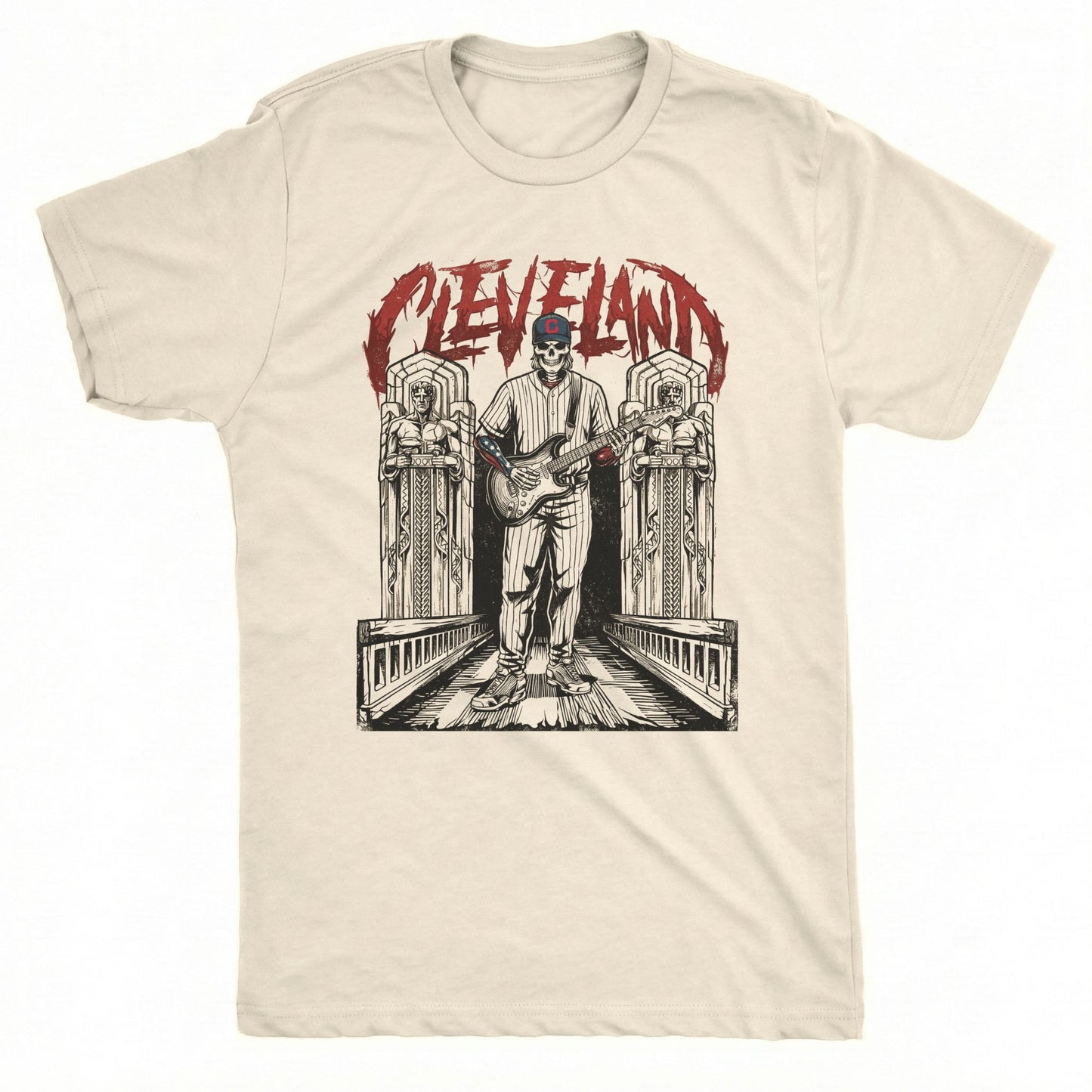 Cleveland Baseball Tee Natural Mockup